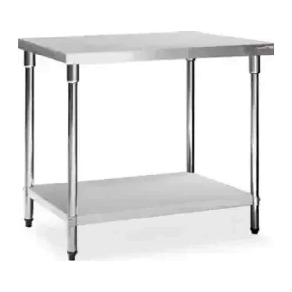 Mesa de Acero Inoxidable 90 x 70 cm con estante | Flamemax 79R