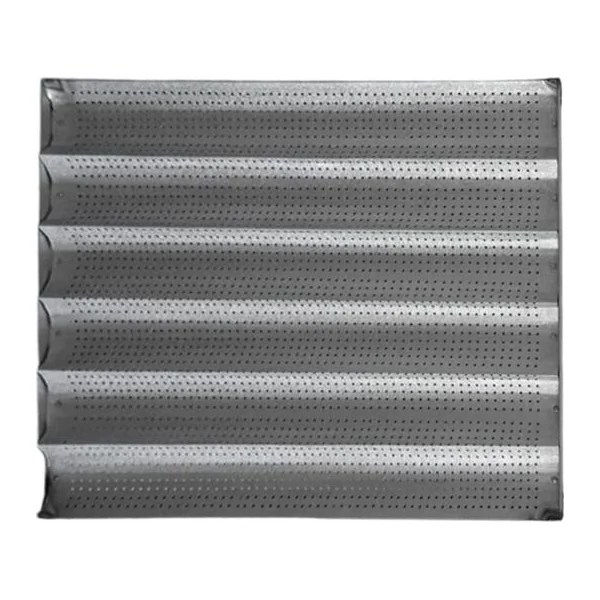 Bandeja Acanalada Perforada 58 x 68 cm acero al carbono aluminizada | Baudin BAP-58X68
