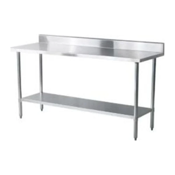 Mesa de Acero Inoxidable 180x60 cm zocalo y estante | Jameco WT-1800E