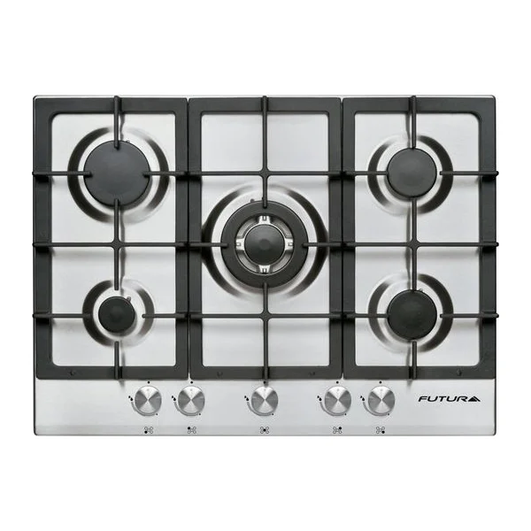 Anafe a gas acero inoxidable 70 cm empotrable | Futura FUT-AG700X-5