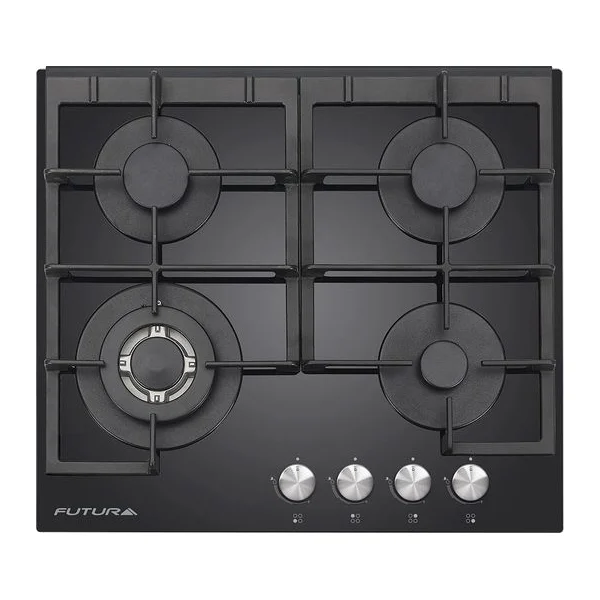 Anafe a gas 60 cm vidrio templado | Futura FUT-AG600VG-4