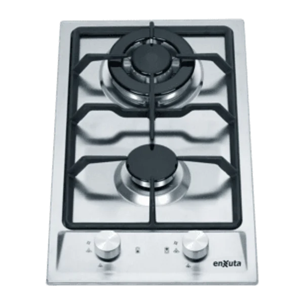 Anafe de empotrar 2 hornallas gas inox | Enxuta AENX3832