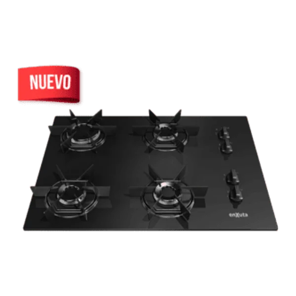 Anafe empotrar 4 hornallas vidrio negro | Enxuta AENXV2743NG