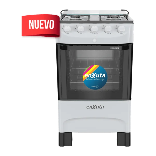 Cocina multigas Enxuta CENX27210W 4 quemadores mesada inox