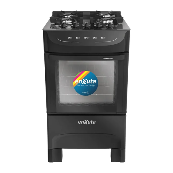 cocina 4 hornallas Enxuta CENXV27543NG mesada vidrio templado