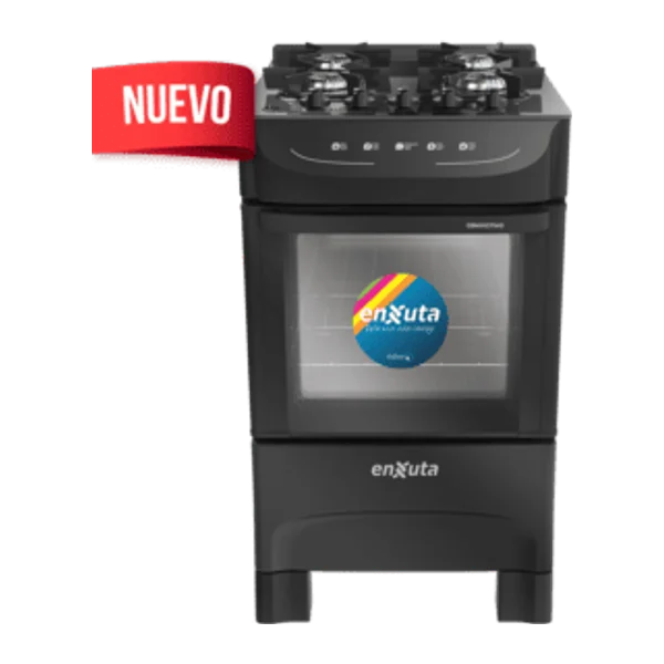 Cocina 4 hornallas mesada vidrio templado | Enxuta CENXV27543NG
