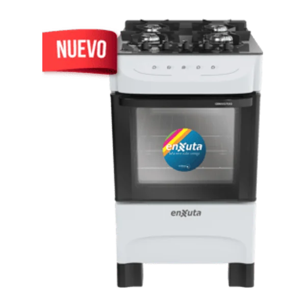 Cocina multigas 4 hornallas mesada vidrio templado | Enxuta CENXV27543W