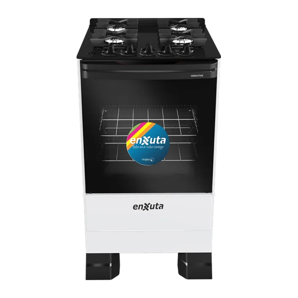 Cocina Supergas 4 Hornallas Blanca Mesada Vidrio Termocupla - Brasil | Enxuta CENXV27542W-1