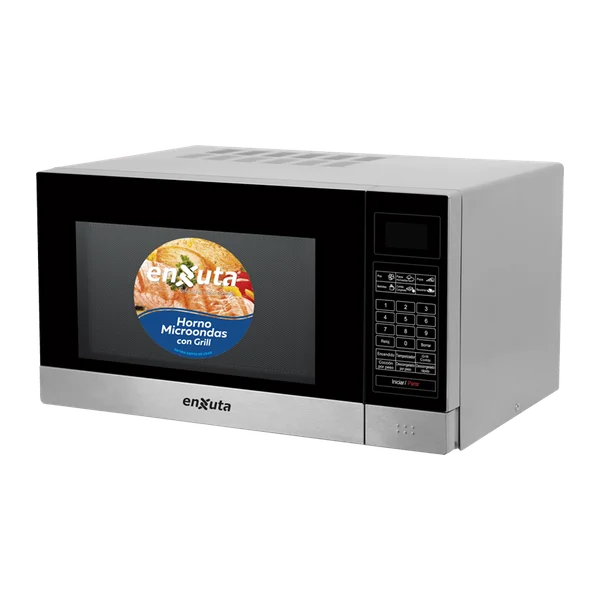 Microondas 25 litros digital inox con grill | Enxuta MOENX0325DGI-1