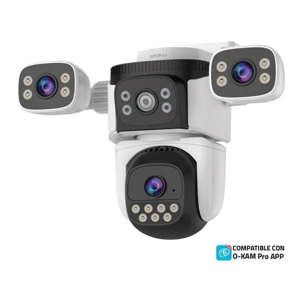 Multi camara smart WiFi exterior. 3 camaras: 1 frontal con giro y dos laterales. | XION XI-CCTV300