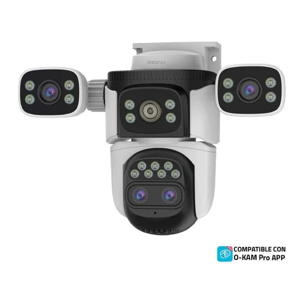 Multi camara smart WiFi exterior. 4 camaras: 2 frontales con giro y dos laterales. | XION XI-CCTV400