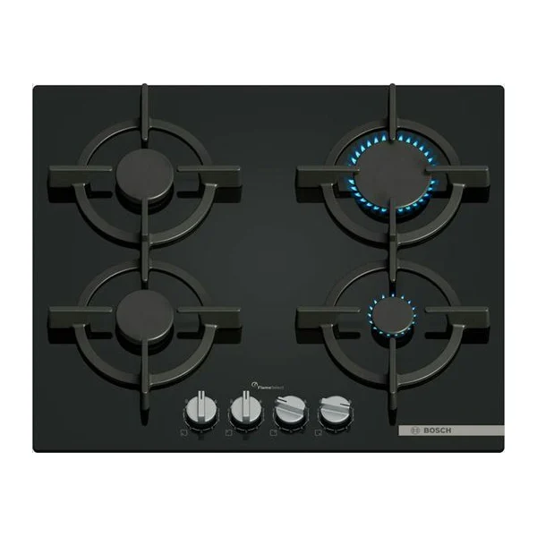 Anafe a gas 60 cm vidrio templado 4 quemadores | Bosch PPP6A6I10