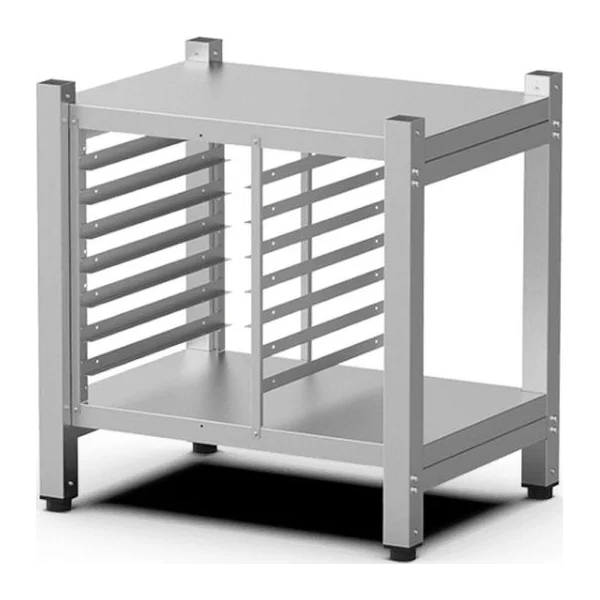 Base de acero con gavillar para horno Unox CHEFTOP 7 bandejas GN 1/1