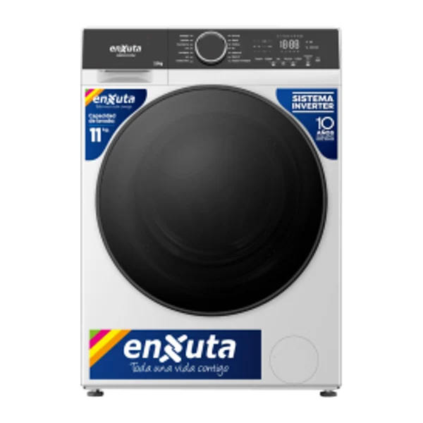 Lavarropa automático inverter carga frontal 11 kg blanco | Enxuta LENX161150W