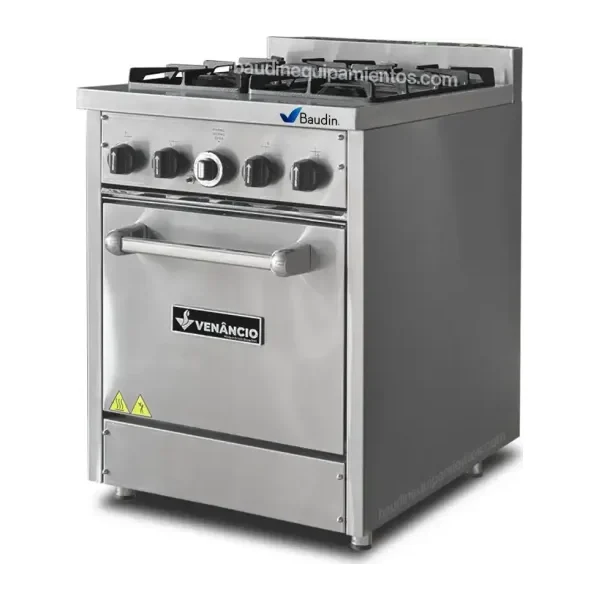 Cocina Industrial 4 Hornallas Venancio Don Bidone Acero Inoxidable Med