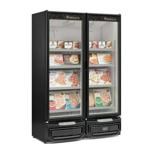 Freezer Vertical 2 puertas 960 litros Gelopar GCVC-950 Color Negro