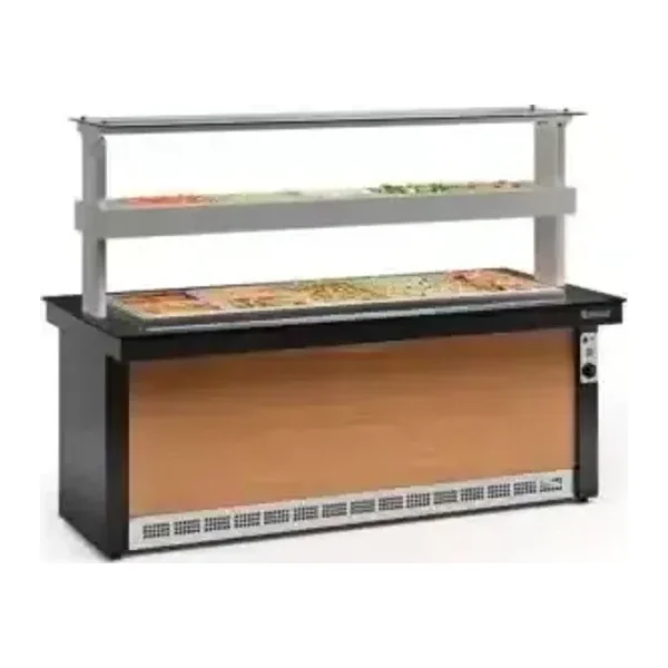 Mesa Buffet 12 cubas combinada Frio y Calor | Gelopar GBTR-200 PR