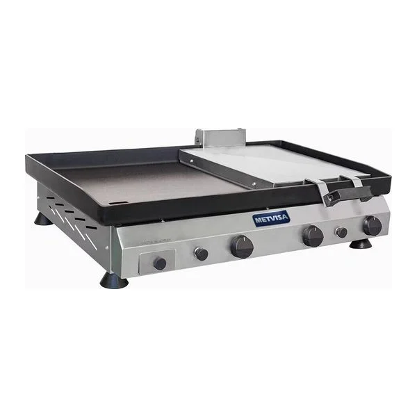 Plancha 100 cm a gas con Prensa | Metvisa CFGP-103