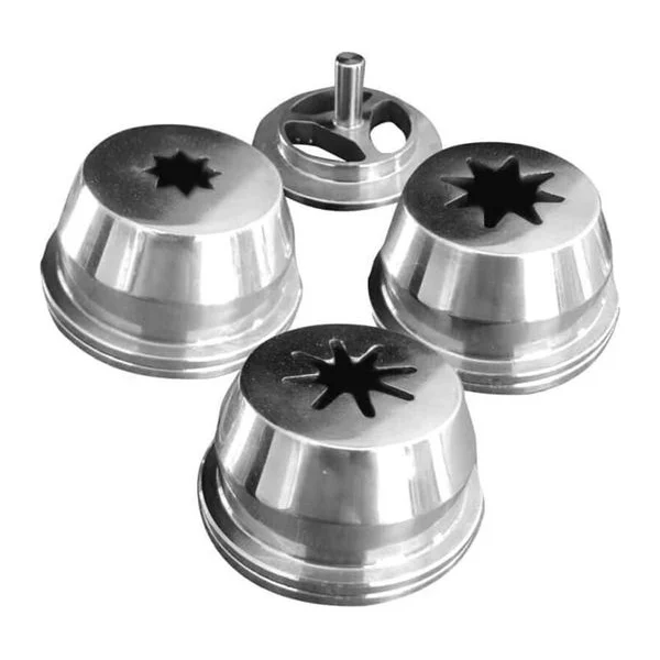 Set de 4 Punteros para churros de Acero Inoxidable compatibles con embutidoras Kuma