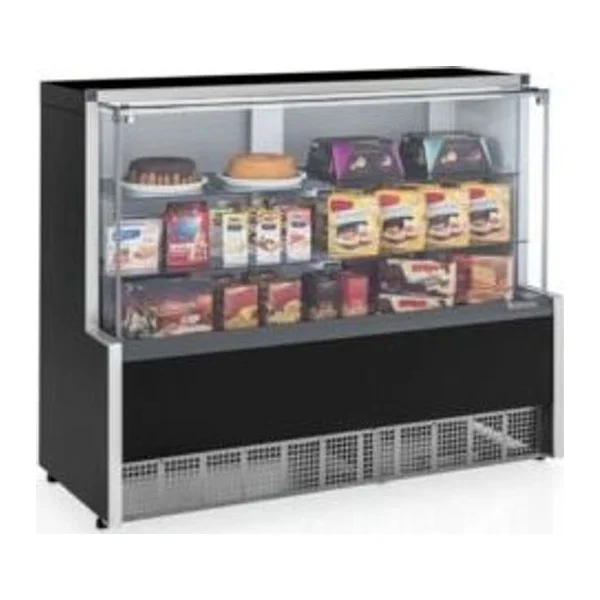 Vitrina Neutra 1.4 M Vidrio Recto | Gelopar MPNA-140R TI