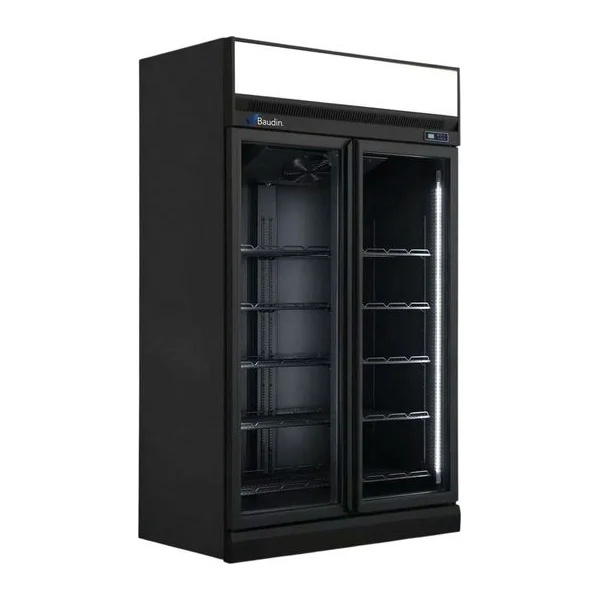 Visicooler Dos Puertas Vidirio Comercial Heladera Botellero Iccold FC-DD126A negro