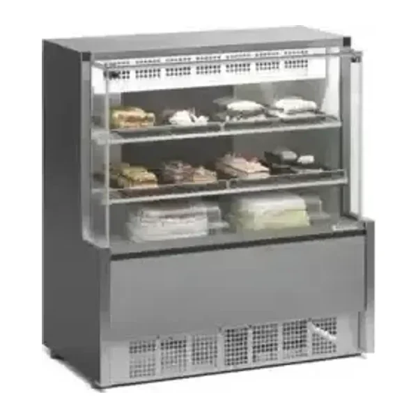 Vitrina Refrigerada 1,10 m Vidrio Recto | Gelopar GPEA-110R TI