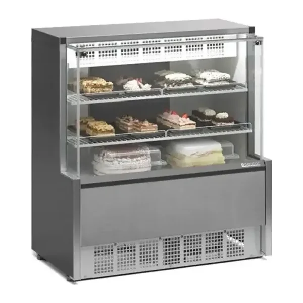 Vitrina Refrigerada 110 cm Vidrio Recto Confitera Gelopar GPEA-110RTI