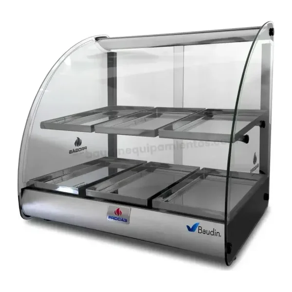 Vitrina Sobre Mostrador Calor Progas PRV-06 DE color Negro Baudin