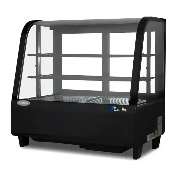 Vitrina Sobre Mostrador Refrigerada 100 Litros Kuma CW-100 Vidrio Curvo Color Negro Baudin Principal