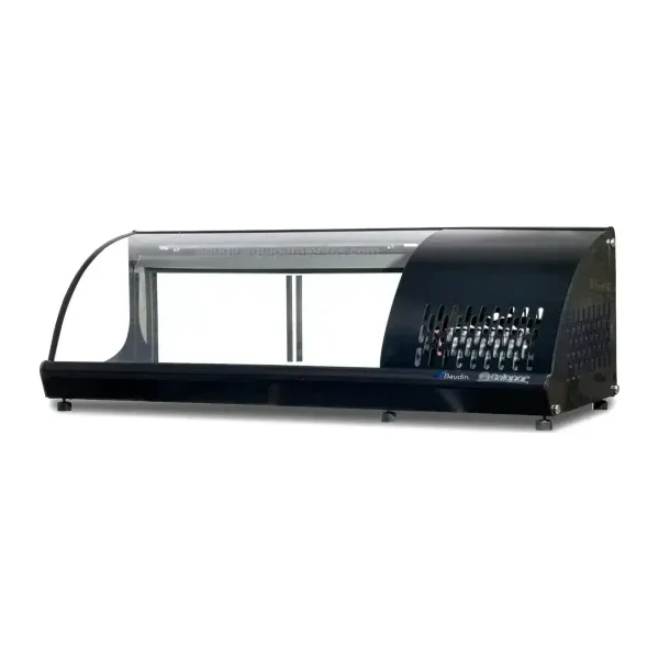 Vitrina Sobre Mostrador Refrigerada para Sushi Gelopar GRVB-120 Negra Baudin Full