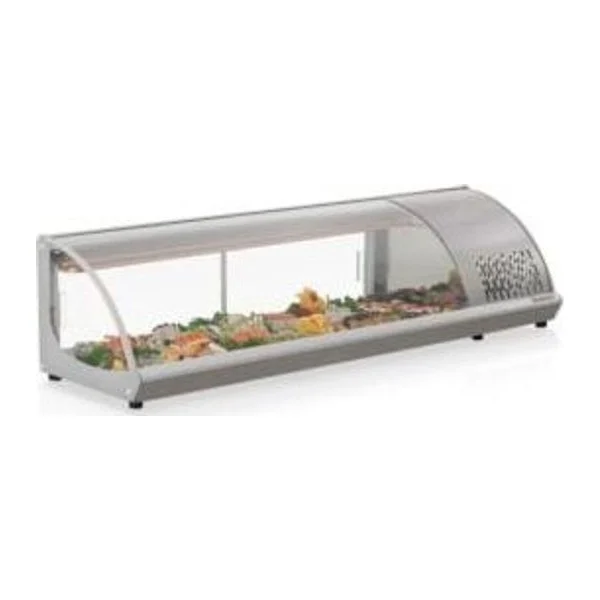 Vitrina Refrigerada 1.57 M Sobre Mostrador | Gelopar GVRB-160