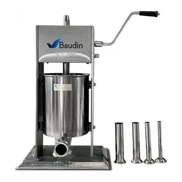 Embutidora Manual 10 Litros Lundar TV-10L Frontal con Embudos