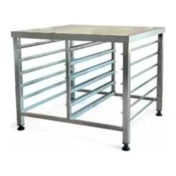 Mesa de Acero Inoxidable 95 x 85 cm con Gavillar | InnovaCook MGH-9585