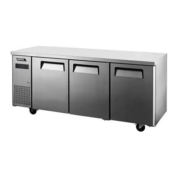 Bajo Mostrador Freezer Frio Forzado 3 Puertas Acero Inoxidable Ventus