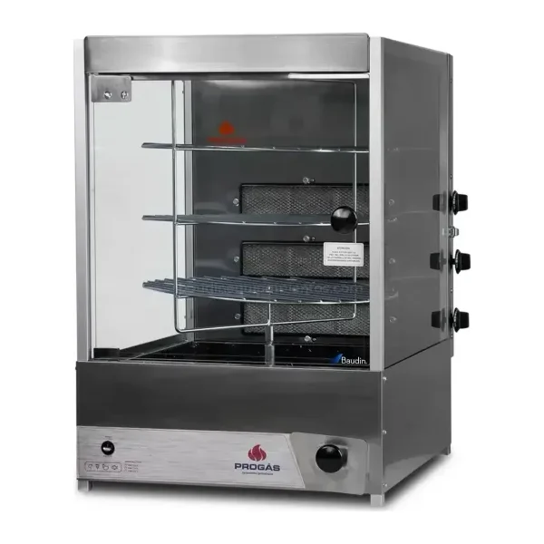 Spiedo rotativo de mesa 3 niveles multiuso a gas | Progas PRP-124G