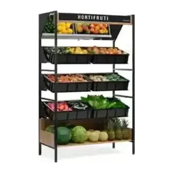 Exhibidor de Frutas y Verduras Comercial | Gelopar MHVE-125 PR