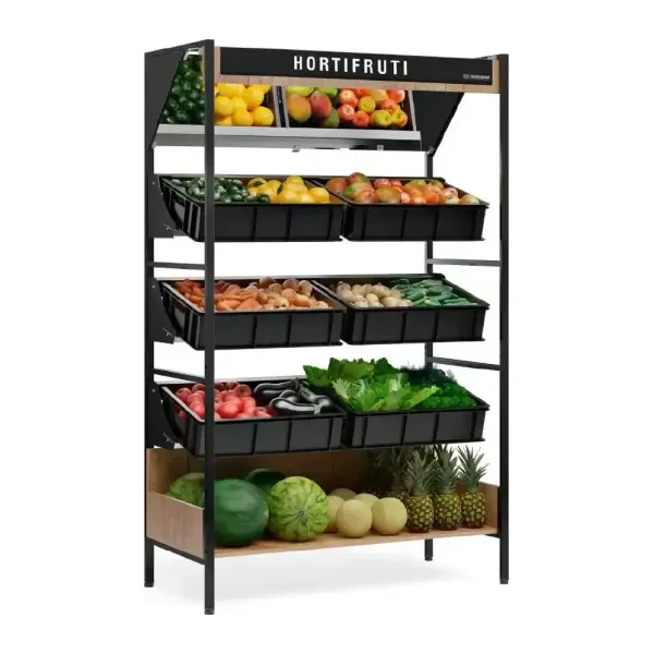 Exhibidor de Frutas y verduras Comercial Gelopar MHVE-125 PR Principal