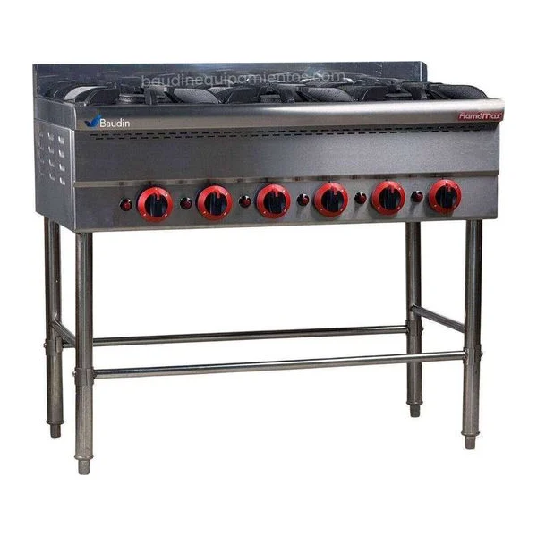 Anafe Industrial 6 Hornallas con termpocuplas Principal Flamemax HGR-66