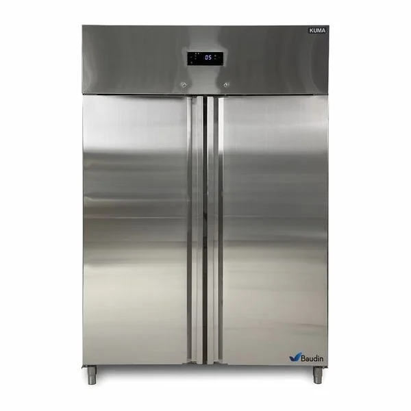 Freezer Vertical 2 Puertas Acero Inoxidable Kuma
