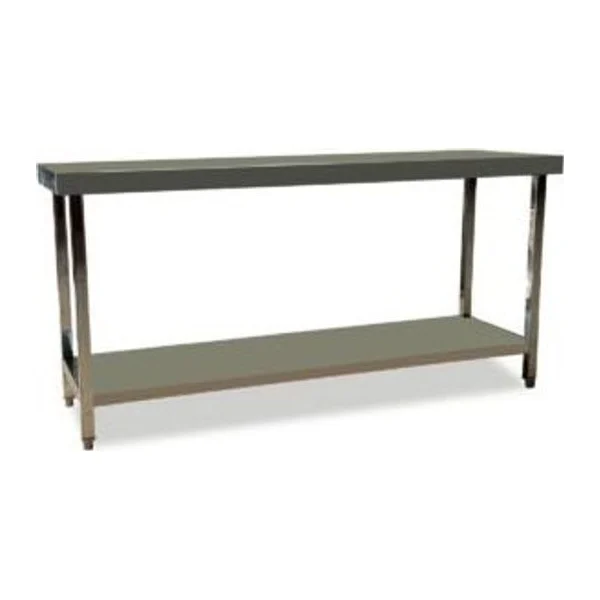 Mesa de Acero Inoxidable 180x60 Con Estante | Baudin ME-1860
