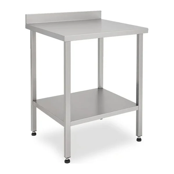 Mesa de Acero Inoxidable 60 x 50 cm zocalo y estante Baudin MZE-659 Principal