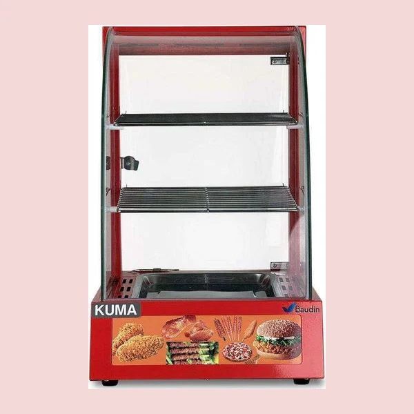 Vitrina Sobre Mesada Caliente Vidrio Curvo Kuma HW-1PA