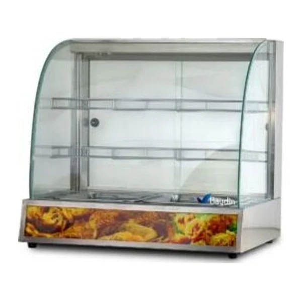 Vitrina Sobre Mostrador Calor Vidrio Curvo | Kuma HW-2PS