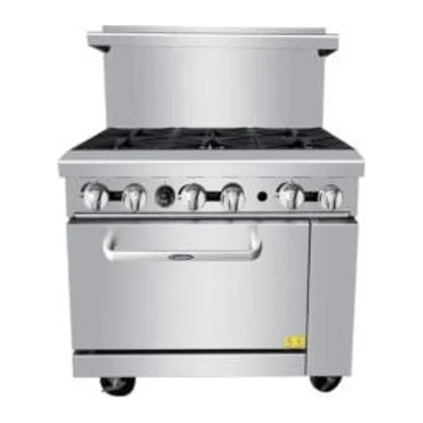 Cocina Industrial 6 Fuegos y Horno | Cook Rite AGR-6B