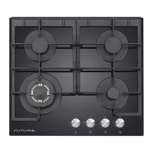 Anafe a gas 60 cm vidrio templado | Futura FUT-AG600VG-4