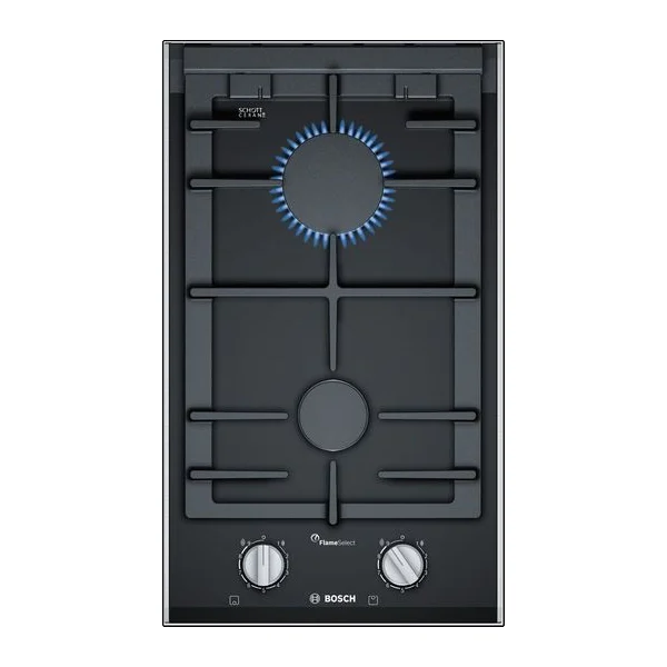 Anafe a gas Bosch PRB3A6B70 2 quemadores vitrocerámico FlameSelect