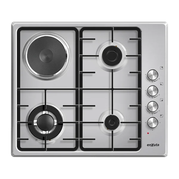 Anafe empotrable Enxuta AENX5546 3 hornallas disco 1000 W inox