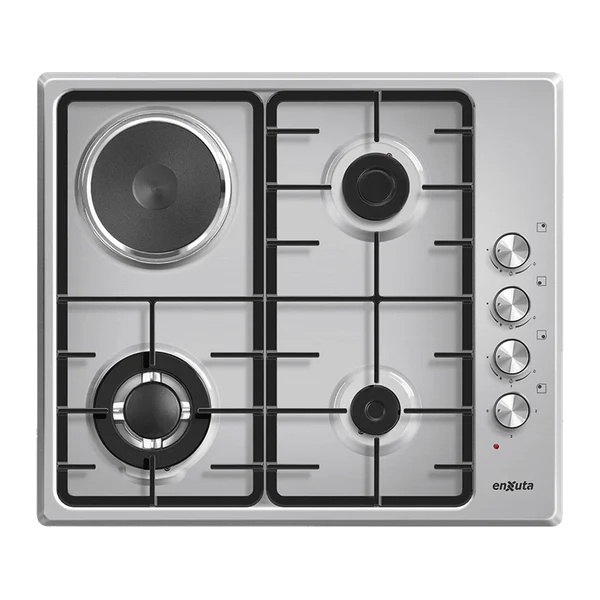 Anafe empotrable Enxuta AENX5546 3 hornallas disco 1000 W inox