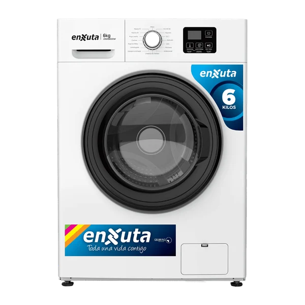 Lavarropas carga frontal Enxuta LENX0650DW tambor acero inoxidable 6 kg 1.000 RPM