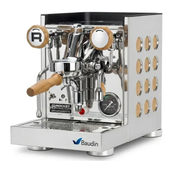 Cafetera Expresso Rocket Appartamento TCA CE CHROMEWOOD DURMAST ROCKET